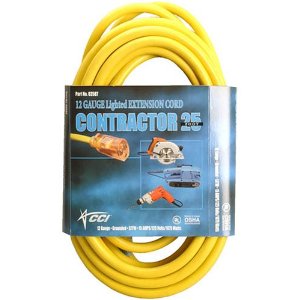 Coleman Cable 02587 12/3 25' Outdoor Extension Cord