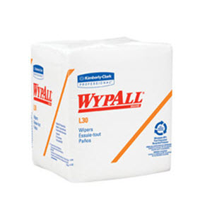 Kimberly-Clark 05812 WYPALL* L30 Quarterfold Wipers in a Pop-Ip Box: 90 Towels
