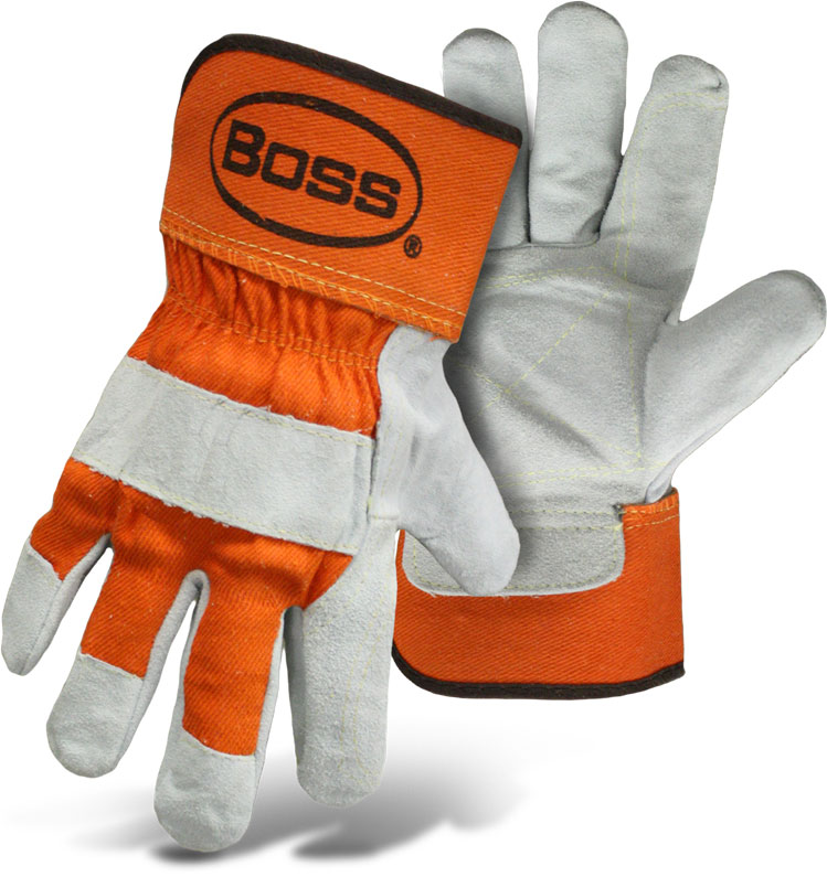 Boss 1JL2393X X-Large Double Split Leather Palm with Rubberized Safety Cuffs