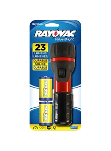 RAYOVAC 2D-B RBD Rubber and Aluminum 2D Flashlight
