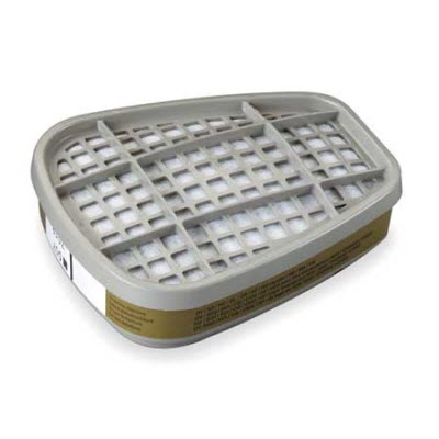 3M 6006 Olive Multi-Gas Vapors Bayonet Style Cartridges: Package of 2 Filter Cartridges