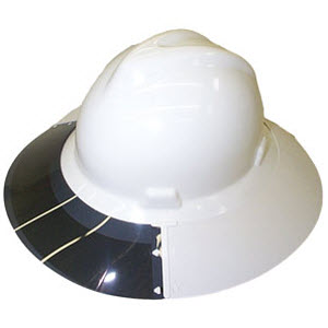 PAULSON A-S4-F Smoke/White Sun Shield Visor for Fibre-Metal Brim Hardhats