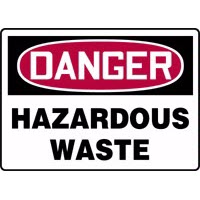 Chemical Sign Hazardous Waste Signs Accuform MCHL295VP Safety Signs