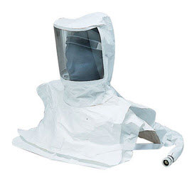 Allegro Industries 9912-D Double Bib Maintenance Free Tyvek Hood Assembly with Low Pressure Flow Adapter and Suspension