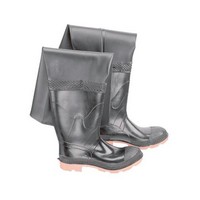 Bata Shoe 86049-09 Onguard Industries Size 9 Storm King Black 27\" PVC Hip Waders With Cleated Outsole And Steel Toe
