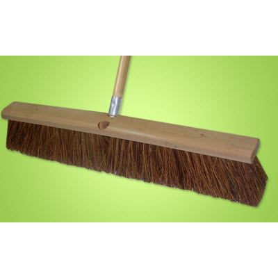 ABCO BH-12003 24" Rough Sweep 4" Hard Palmyra Bristle Wooden Block Push Broom Head