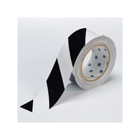Brady USA 104319 Brady 2\" X 100\' Black And White Striped Polyester ToughStripe Floor Tape