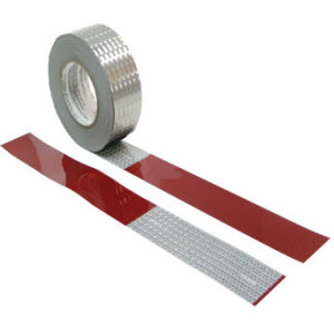 Mutual Industries 17766-0-2000 150' Relective Red and White Conspicuity Truck Tape
