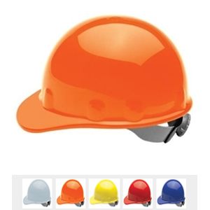 FIBRE-METAL E2RW03A000 SuperEight Orange HDPE 8-Point Ratcheting Suspension Cap Style Hardhat