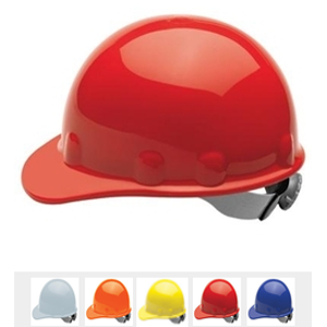 FIBRE-METAL E2RW15A000 SuperEight Red HDPE 8-Point Ratcheting Suspension Cap Style Hardhat