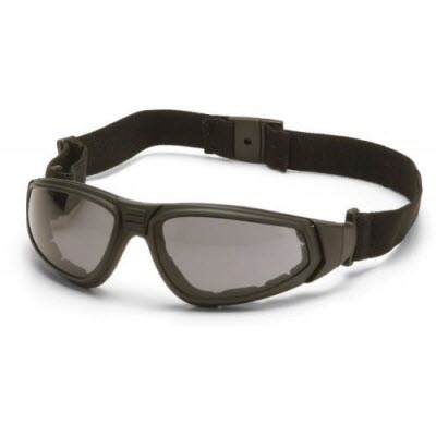 Pyramex GB4020ST Smoke/Gray Shaded XSG Goggles/Eyewear: Interchangeable Temples/Headband