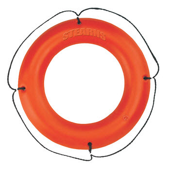 Stearns I030ORG-00-000 Industrial 30" Non-Reflective Life Ring Type IV Buoy