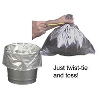 Justrite Manufacturing Co 26827 Justrite Disposable Bucket Liner For Smoking Receptacles With Twist Ties (10 Per Pack)
