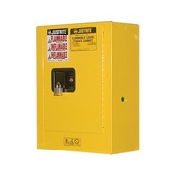 Justrite Manufacturing Co 890200 Justrite 22" X 17" X 8" Yellow Portable Mini Safety Cabinet For Oils, Chemicals And Cleaners