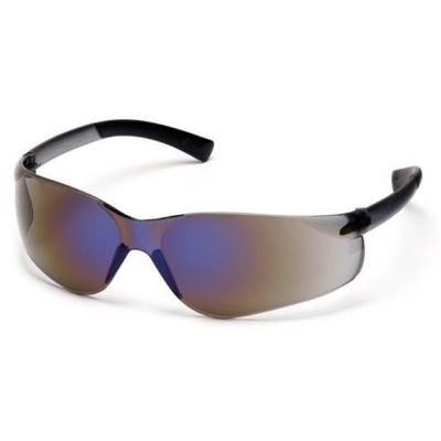 Pyramex S2575S Ztek Safety Glasses: Blue Mirror Lens Wraparound Frame