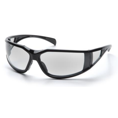 Pyramex SB5110DT Exeter Safety Glasses: Antifog Clear Lenses Black Frame