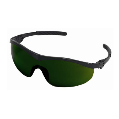 MCR Safety ST1150 CREWS Storm Safety Glasses: Welding Shade 5.0 Dark Green Lens Black Frame
