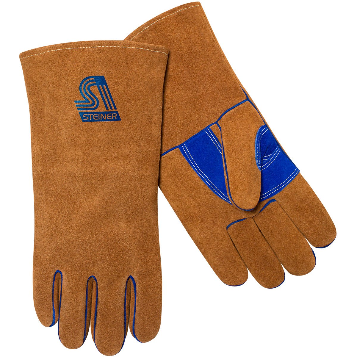 Steiner Industries 2119B-L Large Premium Side Split Cowhide Stick Welding Gloves ThermoCore Foam Lined