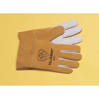 John Tillman & Co 20L Tillman  Large Pearl Kidskin Palm Bourbon Split Leather Cowhide Back TIG Glove