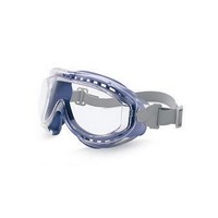 Honeywell S3400X Uvex Flex Seal Indirect Vent Over The Glasses Goggles With Navy Blue Light Weight Silicone Frame, Clear Uvextre