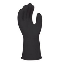 Honeywell E011B/9H W H Salisbury Size 9 1/2 Black 11\" Natural Rubber Class 0 Linesmens Gloves With Straight Cuff