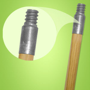 ABCO 01117 48\" 5/16\" Wooden Metal Tip Broom Handle