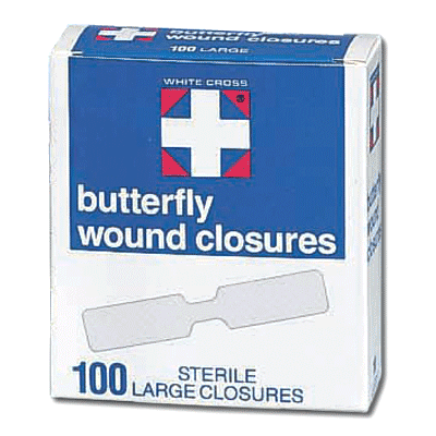 Swift First Aid 011990 WHITE CROSS Large Butterfly Closures