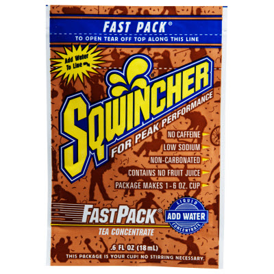 SQWINCHER 015306TE Box of 50 Tea 6 oz. Yield Liquid Concentrated Fast Packs