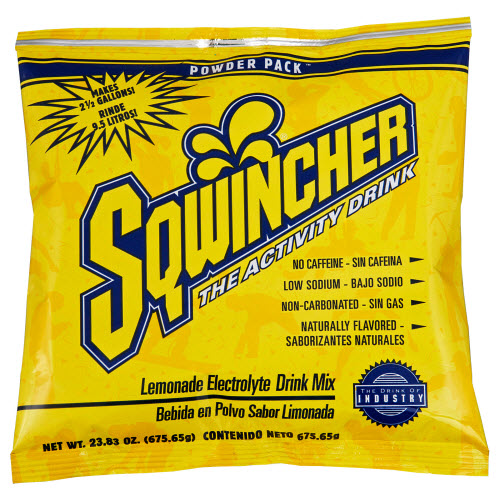 SQWINCHER 016040LA Case of 32 Lemonade 2 1/2 Gallon Yield Dry Mix Powder Packs