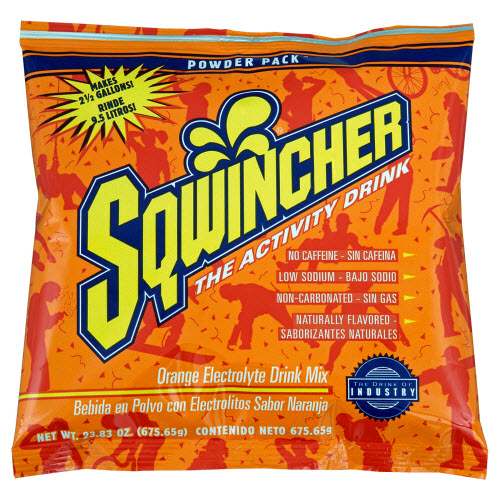SQWINCHER 016041OR Case of 32 Orange 2 1/2 Gallon Yield Dry Mix Powder Packs