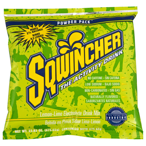 SQWINCHER 016043LL Case of 32 Lemon-Lime 2 1/2 Gallon Yield Dry Mix Powder Packs