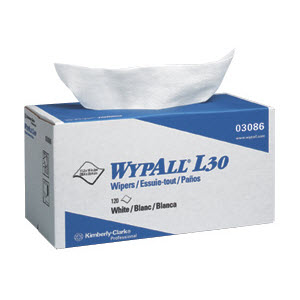 Kimberly-Clark 03086 WYPALL* L30 Wipers in a Pop-Up Box: 120 Towels