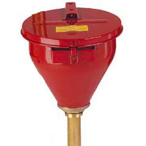 JUSTRITE 08207 6\" Flame Arrester Self-Closing Steel Safety Funnel