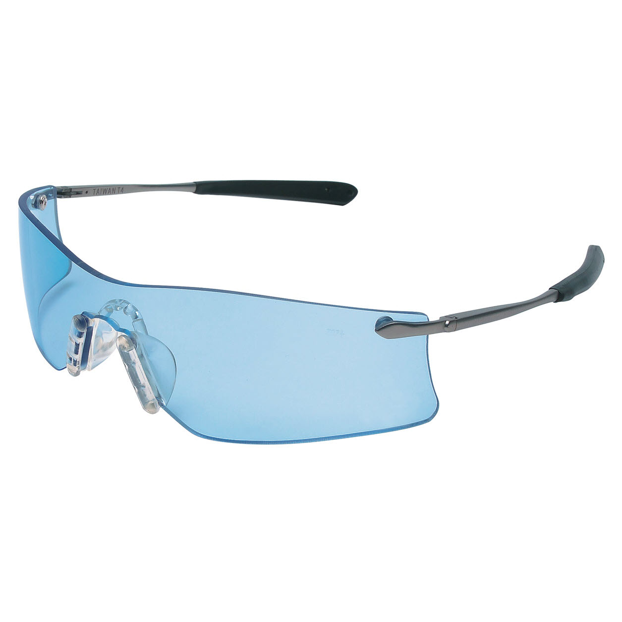 MCR Safety T4113AF PRO Rubicon Safety Glasses: Light Blue Antifog Lens Platinum Metal Frame