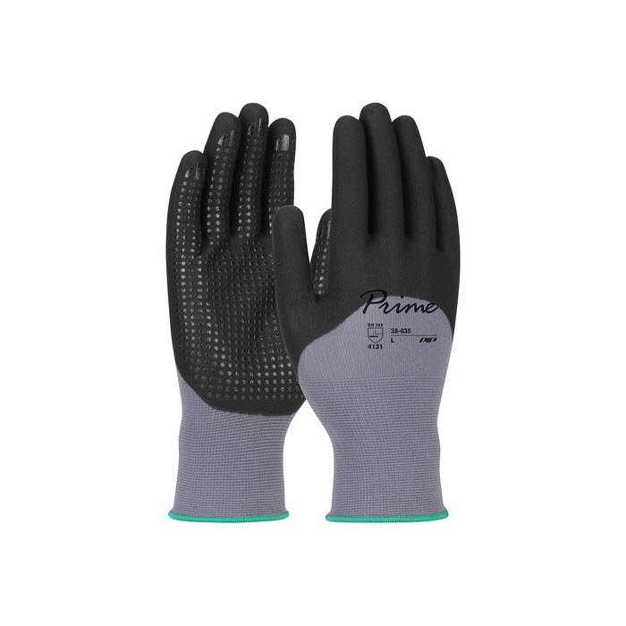 Work Gloves: X-Large, Nitrile-Coated Nylon, General Purpose