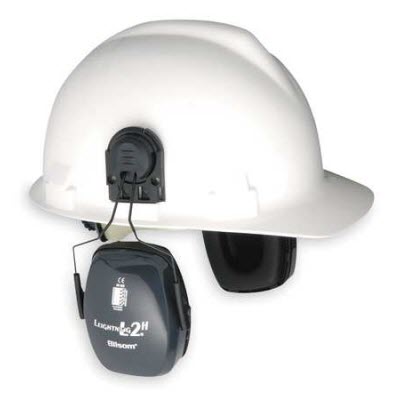 Howard Leight Bilsom 1011992 L2H Leightning NRR 25 Noise-Blocking Cap Mount Earmuffs