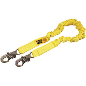 DBI Sala 1244306 Shockwave2 6\' Single-Leg Shock-Absorbing Lanyard: (2) 3/4\" Snap Hooks