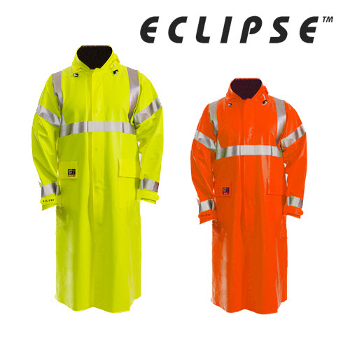TINGLEY C44122 Eclipse 48\" Class III Hi-Viz Lime Coat: Hooded