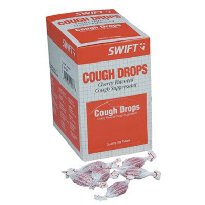 Swift First Aid 210100 Menthol Cherry Cough Drops: 100 Lozenges