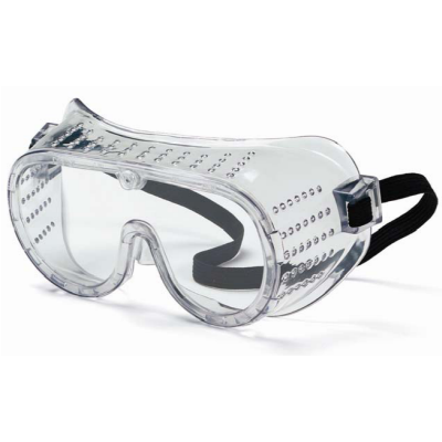 MCR Safety CREWS 2220 Clear Perforated Polycarbonate Lens Goggles: Elastic Strap
