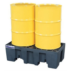 JUSTRITE 28623 2-Drum Inline EcoPolyBlend Spill Control Pallet