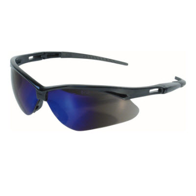 JACKSON Safety V30 Series 14481 Nemesis Safety Glasses: Blue Mirror Lens Black Frame