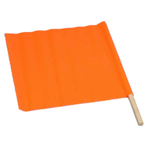 Mutual Industries 14975-30-24 24" x 24" Heavy Duty Orange Mesh Safety Flag with 30" Dowel