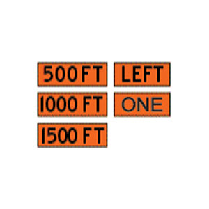 Cortina 07-800-4087 LEFT Super Bright Reflexite Reflective 48\" Roll-Up Sign Overlay