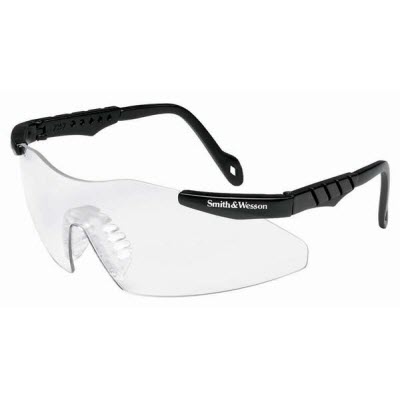 JACKSON Safety Smith & Wesson 19799 Magnum 3G Safety Glasses: Clear Lens Black Frame