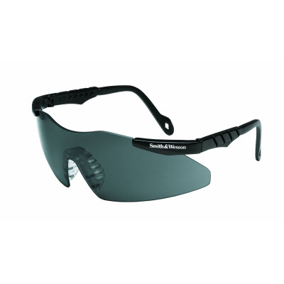 JACKSON Safety Smith & Wesson 3011674  Magnum 3G Safety Glasses: Smoke/Gray Lens Black Frame