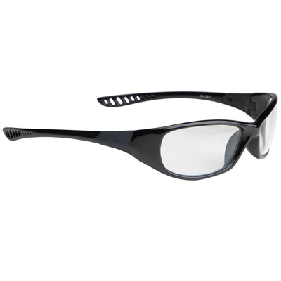 JACKSON Safety V40 Series 20539 HellRaiser Safety Glasses: Clear Lens Black Frame