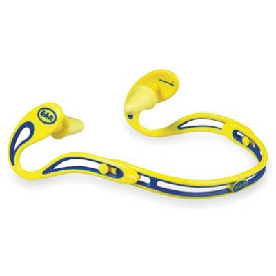 3M 322-2000 E-A-R Swerve Yellow/Blue NRR 19 or 28 Hearing Protection Bands