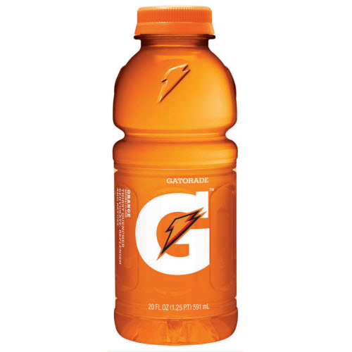 Gatorade 32867 Case of 24 20 oz. Ready-To-Drink Gatorade Orange Plastic Drink Bottles