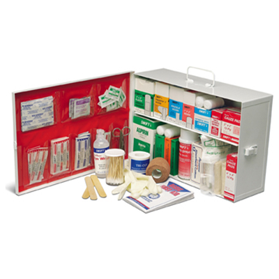 Swift First Aid 34140LF 140 2-Shelf Lined Industrial First Aid Cabinet
